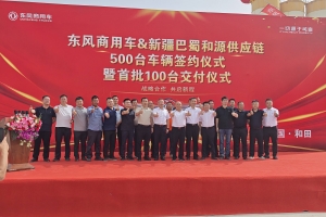 500台战略签约落地 东风天龙燃气子母车助力和田矿区物流